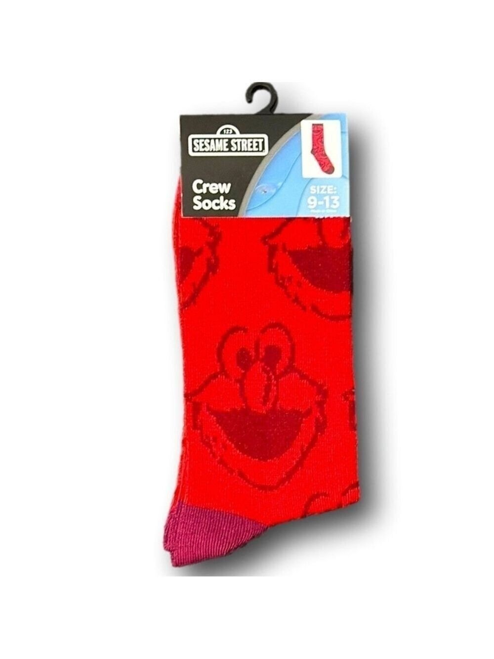 4/$25 Sesame Street Elmo Red Casual Novelty Socks Unisex New